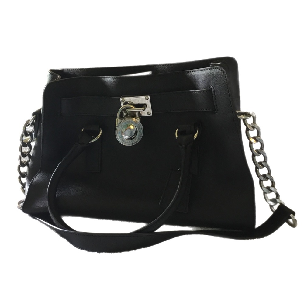 Michael Kors Hamilton Satchel Handbag—Black